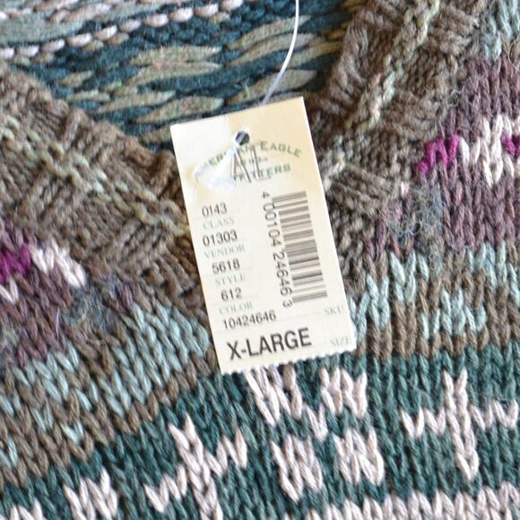 Vintage American Eagle Knit Sweater Winter Holiday Christmas - Picture 4 of 5